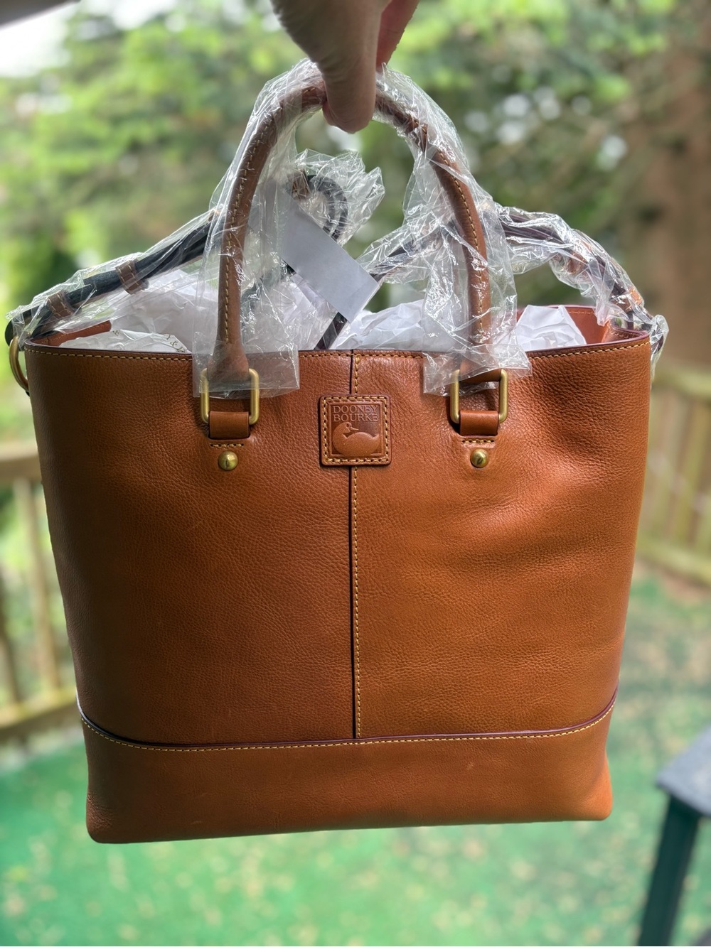 New Dooney And Bourke Natural Florentine Leather Chelsea Tote